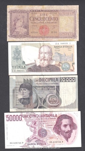 Lotto banconote lire - a8,