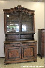 GRANDE CREDENZA ANTICA IN NOCE L. cm 144 - LIBRERIA EPOCA '800 - SERVANTE 