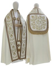 Piviale Romano Crema con stola