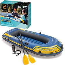 Canotto Challenger 2 Set Con Pompa E Remi 236X114X41 Cm 2 Posti Intex 68367
