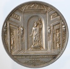 Medaglia An. AG  Papa Pio IX Anno VIII (1853) "Sistemazione Museo Lateranense" 