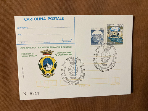 1995 massa carrara cartolina - massa,