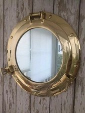 Specchio oblò ottone