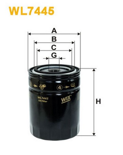 Wl7445 filtro olio - wl7445, iveco