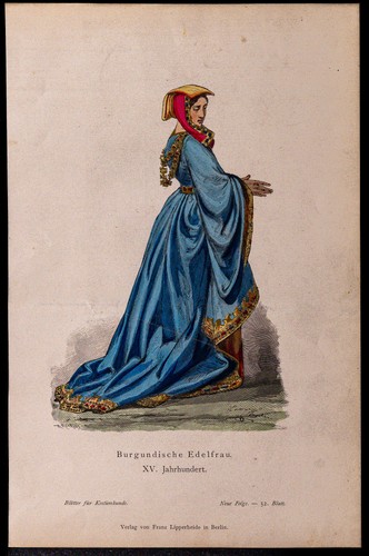 1880ca signora borgognona - borgognona, in