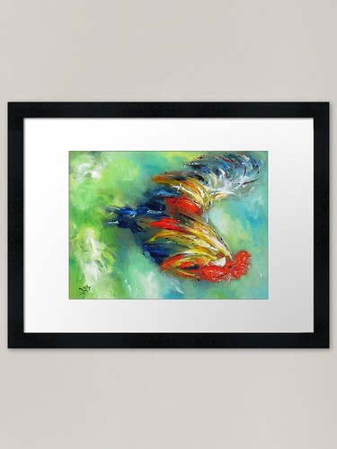 Quadro gallo verde - quadro,