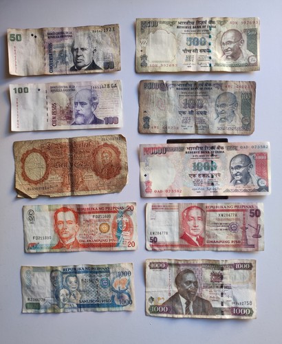 Lotto banconote del mondo - del,