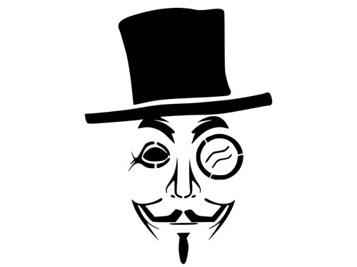 Adesivo anonimo monopoly uomo - adesivo,
