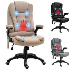 Vinsetto Poltrona Massaggiante da Ufficio con Riscaldamento 67x74x116cm