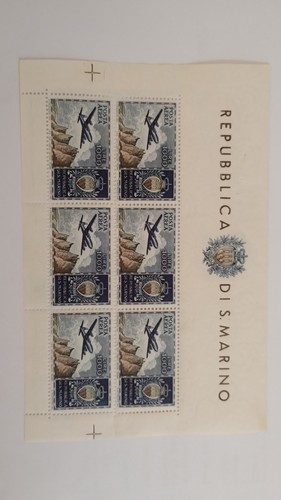 1954 san marino foglietto - marino,