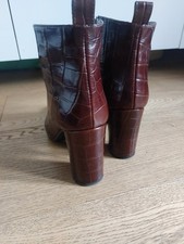 Tronchetto Donna MiLLA'  In cocco con tacco,  Testa di moro (Indossate 1 volta)