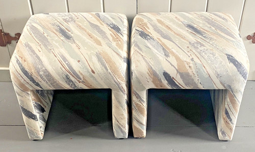 Coppia sgabelli ottomani - coppia,