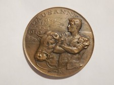 Medaglia Svizzera 7° Esposizione Agricoltura 1910 Bue Toro
