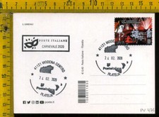 Cartolina FDC Maximum Card 2020 110° Carnevale Pont Saint Martin pv 476