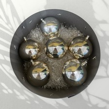 Sei Palline di natale in vetro