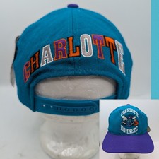 Cappello berretto snapback lana Vth Charlotte Hornets Grossman Cap Co. NBA 1990 con etichette