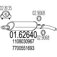 MARMITTA POSTERIORE  RENAULT