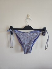 Slip bikini blu viola stampa