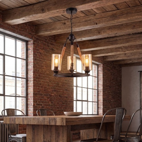 Lampadario sospensione rustico