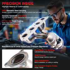 Catalizzatore Collettore Scarico per Accent 2012-2017 Veloster 2012-2017...