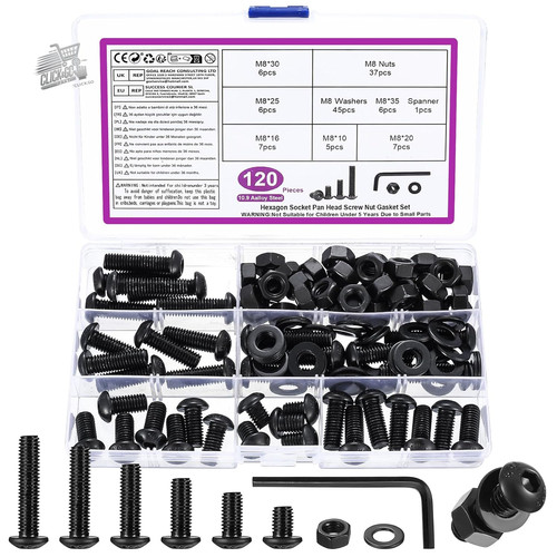 Set 178 bolt screws nut - bolt, m3