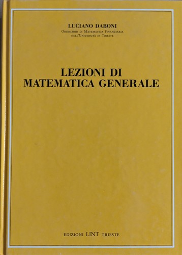 Lezioni matematica generale - matematica,
