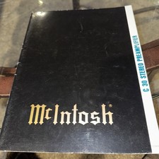 McIntosh C30 preamplificatore manuale proprietario/manuale di servizio *originale*