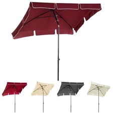 Outsunny Ombrellone da Giardino Rettangolare, Inclinazione Regolabile