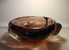 Flavio Poli per Seguso posacenere in vetro di Murano sommerso Vintage