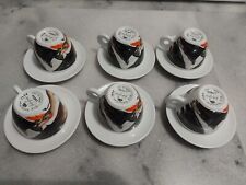 ILLY COLLECTION 6 TAZZE CAPPUCCINO ANDREA MANETTI 1994 DISEGNO UNICO PER TUTTE
