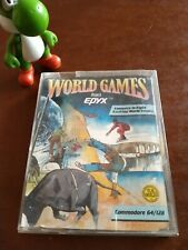 WORLD GAMES EPIX commodore 64 128 c64 CIB CASSETTE PAL VERY RARE U.S. GOLD