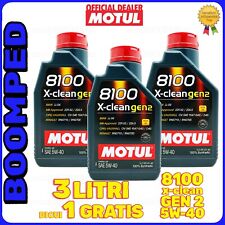 3 LT MOTUL 8100 X-CLEAN GEN2 5W40 OLIO MOTORE 100% SINTETICO LUBRIFICANTE 03MO43