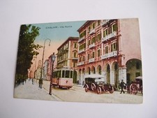 Cagliari - Via Roma + tram auto - spedita f. p. 1924