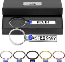 Portachiavi Personalizzato per Targa a Scelta Con Confezione Regalo, Mini Targa 