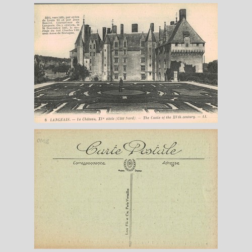 Vintage postcard château de - vintage,