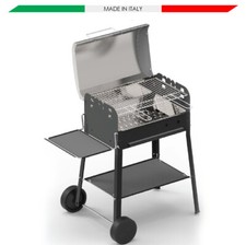 BARBECUE A LEGNA E CARBONELLE MADE IN ITALY BBQ IN LAMIERA VERNICIATA