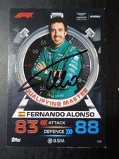F1 CARD Topps autografo FERNANDO ALONSO Aston Martin SIGNED original A