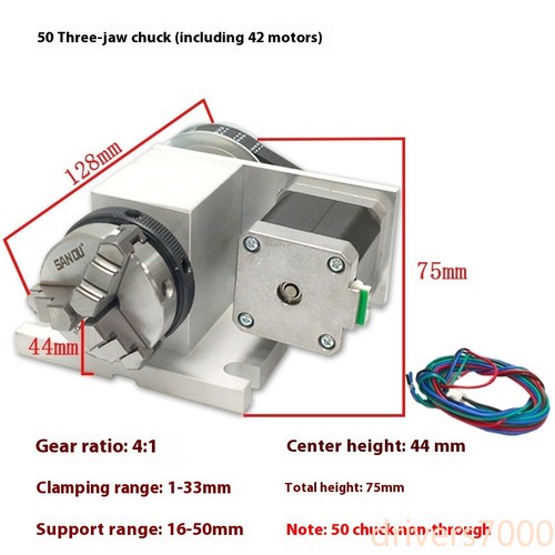 Asse per - 4°, cnc