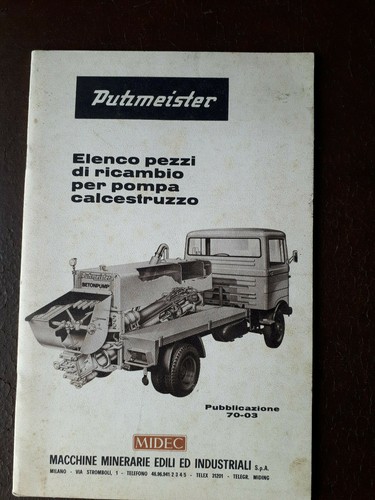 Putzmeister elenco pezzi - elenco,