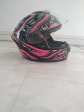 casco moto AIROH integrale taglia S nero-rosa