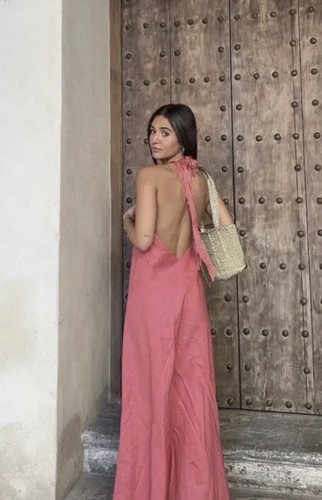 Zara abito lungo donna rosa - lungo,