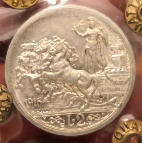 Lire 1916 quadriga - 1916, briosa