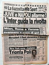 GAZZETTA DELLO SPORT 3 NOVEMBRE 1986 GIANNI POLI MARATONA NEW YORK TORINO VERONA