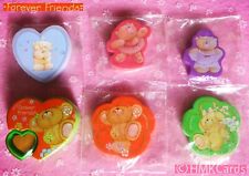 ? Vintage FOREVER FRIENDS bears orsetti Hallmark Gommine Gomme Eraser Temperino