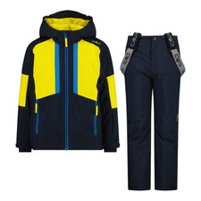 CMP Set sci da bambino in twill Giacca con cappuccio e pantalone bambino yellow