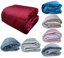 Trapunta velluto caldo piumone invernale tinta unita letto 2P. e 1P. e Mezzo