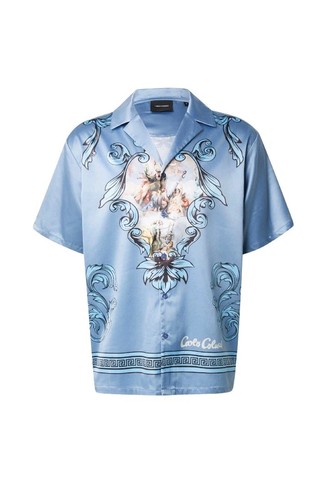 Camicia carlo colucci blu - camicia,