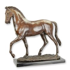 Scultura In Bronzo Cavallo Su