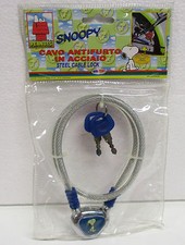 lucchetto bici snoopy con cavo
