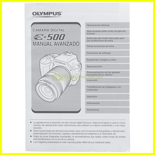 Olympus 500 user manual - user's,